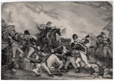 [unidentified U.S. Revolutionary War battle scene]